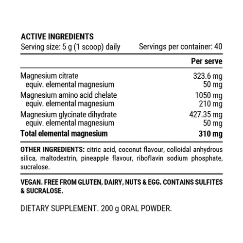 Pillar Performance Triple Magnesium Powder